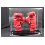 Mohammad Ali and George Foreman Boxing Gloves - Autographed Pair in Display Case with COAs