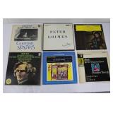 Six Classical Vinyl LPs: Chopin Nocturnes Vol II, Peter Grimes, Berlioz, Handel, Bach (Lot of 6)