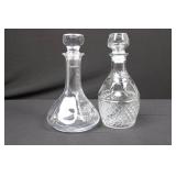 Crystal Decanters - Plain Tall & Diamond-Cut Glass