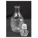 Crystal Decanters - Plain Tall & Diamond-Cut Glass