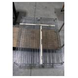 Wire Shelving Racks - Chrome & Black