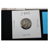 Mercury Dimes 1935-D, 1936, 1942, 1943; Roosevelt Dime 1958 (Lot of 5)