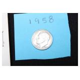 Mercury Dimes 1935-D, 1936, 1942, 1943; Roosevelt Dime 1958 (Lot of 5)