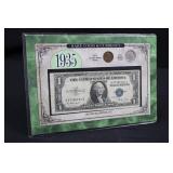1935 Lincoln Wheat Penny, 1935 Buffalo Nickel & 1935 Silver Certificate Set - Rare Coins & Currency