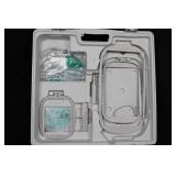 Embroidery Machine Bundle - White Case With Hoops & Attachments