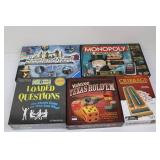 Scotland Yard, Monopoly Ultimate Banking, Loaded Questions, Yahtzee Texas Hold'em, Cribbage (Lot 5)