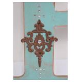 Kirkland's Turquoise Letter P Wall Decor - 19'in Tall, Distressed Finish, SKU 17-130063