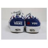 Vans Old Skool Checkerboard Sneakers - Blue/White - Men's US 5 (EU 36.5)