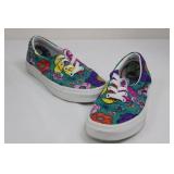 Vans Floral Print Lace-Up Sneakers & Checkerboard Slip-Ons - Missy Size 5.0 (2 Pairs)