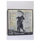 C, A Marquee Letters with Light Bulbs (C & A) - Letter Board & Framed Vintage Art