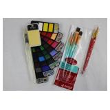 Arteza 24-Color Gouache Set, Blick Premier Artist Panel 12x12, Artist's Loft Watercolor Pads