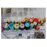 Floral Sewing Box Kit - Thread Spools, Needles, Pins, Pincushions