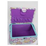 Floral Sewing Box Kit - Thread Spools, Needles, Pins, Pincushions