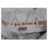Rock Revival White Denim Jeans - Embellished Back Pockets Size 29
