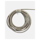 Milwaukee equipment including a hard hat, mask, and a replacement cable for a snake.