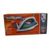 Ironing set including an ironing board and an iron.