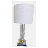 Hampton Bay Harper Glass Minimalist Table Lamp.