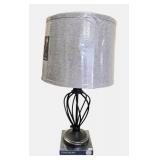 Hampton Bay Twisted Iron Cage Table Lamp.