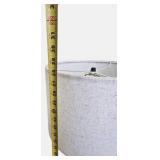 Hampton Bay Rhodes Bronze Table Lamp with Natural Linen Shade.