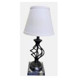 Hampton Bay Twisted Black Iron Table Lamp.