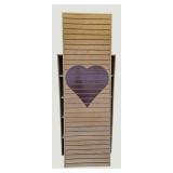 Slatewall, featuring a charming heart design