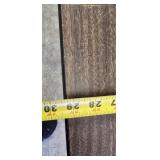 Stylish black table with a sturdy wood-like surface and chic metal legs, measuring 59.5 x 30 inches.