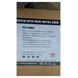 2026 Unused LandHonor 6ft x 8ft Galvanized Apex Roof Metal Shed LHR-MS0608