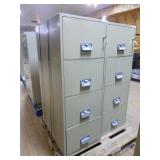 2 Schwab 1000 Fireproof 4-Drawer File Cabinets