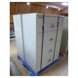 2 Fire King Fireproof 4-Drawer Lateral File Cabinets