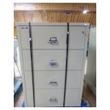 2 Fire King Fireproof 4-Drawer Lateral File Cabinets