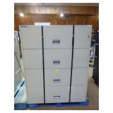 2 Schwab 5000 Fireproof 4-Drawer Lateral File Cabinets