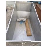 Cast Aluminum Tipping Waste Bin on Casters