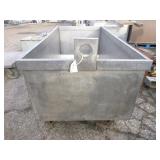 Cast Aluminum Tipping Waste Bin on Casters