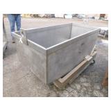 Cast Aluminum Tipping Waste Bin on Casters