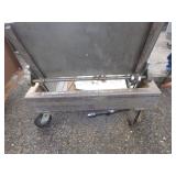 Cast Aluminum Tipping Waste Bin on Casters