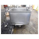 Stainless Tub on 3 Wheels