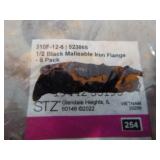 3 Packs of STZ 1/2" Malleable Iron Flange