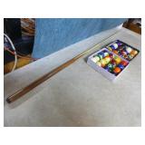 2 Set of Billiard Balls and Pool Cue