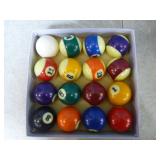 2 Set of Billiard Balls and Pool Cue