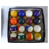 2 Set of Billiard Balls and Pool Cue