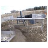 Stainless Steel Table with Sink and Faucet