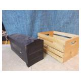 Mailbox and Wood Crate