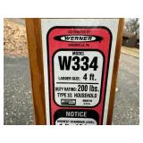 Werner W334 4 ft Wood Step Ladder & 6 ft Aluminum Ladder