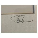 Wood Flowers Framed Floral Art - 2 Prints & Glass Vase w Wooden Tulips