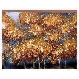 Autumn Golden Leaves Aspen Grove - Landscape Painting on Canvas