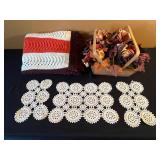 Cream Crochet Doilies - Circular Lace Motifs, Handmade Table Decor & Crochet Afghan
