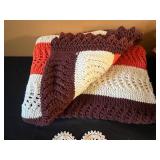 Cream Crochet Doilies - Circular Lace Motifs, Handmade Table Decor & Crochet Afghan