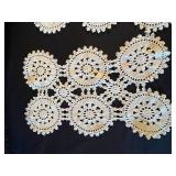 Cream Crochet Doilies - Circular Lace Motifs, Handmade Table Decor & Crochet Afghan