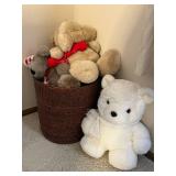 VTG Dayton Hudson Santa Bear in this 4-Piece Plush Bear & Dog Set - White Polar Bear, Grey Bear, Tan Dog & White Dog