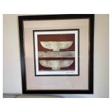 Celeste Peters Framed Art Print - Bowls Motif, Signed